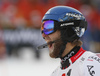 Marco Schwarz of Austria reacts in finish of the second run of the men slalom race of the Audi FIS Alpine skiing World cup in Kitzbuehel, Austria. Men slalom race of Audi FIS Alpine skiing World cup 2019-2020, was held on Ganslernhang in Kitzbuehel, Austria, on Sunday, 26th of January 2020.
