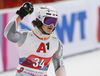 Lucas Braathen of Norway reacts in finish of the second run of the men slalom race of the Audi FIS Alpine skiing World cup in Kitzbuehel, Austria. Men slalom race of Audi FIS Alpine skiing World cup 2019-2020, was held on Ganslernhang in Kitzbuehel, Austria, on Sunday, 26th of January 2020.
