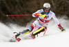 Ramon Zenhaeusern of Switzerland skiing during first run of the men slalom race of the Audi FIS Alpine skiing World cup in Kitzbuehel, Austria. Men slalom race of Audi FIS Alpine skiing World cup 2019-2020, was held on Ganslernhang in Kitzbuehel, Austria, on Sunday, 26th of January 2020.
