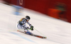 Piera Hudson of New Zealand skiing during first run of the women giant slalom race of the Audi FIS Alpine skiing World cup in Kranjska Gora, Slovenia. Women Golden Fox trophy giant slalom race of Audi FIS Alpine skiing World cup 2019-2020, was transferred from Maribor to Kranjska Gora, Slovenia, and was on Saturday, 15th of February 2020.
