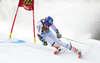 Petra Vlhova of Slovakia skiing during first run of the women giant slalom race of the Audi FIS Alpine skiing World cup in Kranjska Gora, Slovenia. Women Golden Fox trophy giant slalom race of Audi FIS Alpine skiing World cup 2019-2020, was transferred from Maribor to Kranjska Gora, Slovenia, and was on Saturday, 15th of February 2020.
