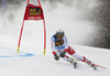 Wendy Holdener of Switzerland skiing during first run of the women giant slalom race of the Audi FIS Alpine skiing World cup in Kranjska Gora, Slovenia. Women Golden Fox trophy giant slalom race of Audi FIS Alpine skiing World cup 2019-2020, was transferred from Maribor to Kranjska Gora, Slovenia, and was on Saturday, 15th of February 2020.
