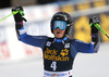 Alice Robinson of New Zealand reacts in finish of the second run of the women giant slalom race of the Audi FIS Alpine skiing World cup in Kranjska Gora, Slovenia. Women Golden Fox trophy giant slalom race of Audi FIS Alpine skiing World cup 2019-2020, was transferred from Maribor to Kranjska Gora, Slovenia, and was on Saturday, 15th of February 2020.
