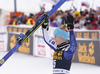 Third placed Meta Hrovat of Slovenia celebrating after the women giant slalom race of the Audi FIS Alpine skiing World cup in Kranjska Gora, Slovenia. Women Golden Fox trophy giant slalom race of Audi FIS Alpine skiing World cup 2019-2020, was transferred from Maribor to Kranjska Gora, Slovenia, and was on Saturday, 15th of February 2020.
