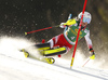 Katharina Truppe of Austria skiing during first run of the women slalom race of the Audi FIS Alpine skiing World cup in Kranjska Gora, Slovenia. Women Golden Fox trophy slalom race of Audi FIS Alpine skiing World cup 2019-2020, was transferred from Maribor to Kranjska Gora, Slovenia, and was held on Sunday, 16th of February 2020.

