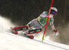 Kristin Lysdahl of Norway skiing during first run of the women slalom race of the Audi FIS Alpine skiing World cup in Kranjska Gora, Slovenia. Women Golden Fox trophy slalom race of Audi FIS Alpine skiing World cup 2019-2020, was transferred from Maribor to Kranjska Gora, Slovenia, and was held on Sunday, 16th of February 2020.
