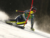 Sara Hector of Sweden skiing during first run of the women slalom race of the Audi FIS Alpine skiing World cup in Kranjska Gora, Slovenia. Women Golden Fox trophy slalom race of Audi FIS Alpine skiing World cup 2019-2020, was transferred from Maribor to Kranjska Gora, Slovenia, and was held on Sunday, 16th of February 2020.
