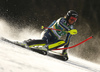 Sara Hector of Sweden skiing during first run of the women slalom race of the Audi FIS Alpine skiing World cup in Kranjska Gora, Slovenia. Women Golden Fox trophy slalom race of Audi FIS Alpine skiing World cup 2019-2020, was transferred from Maribor to Kranjska Gora, Slovenia, and was held on Sunday, 16th of February 2020.
