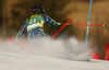 Sara Hector of Sweden skiing during first run of the women slalom race of the Audi FIS Alpine skiing World cup in Kranjska Gora, Slovenia. Women Golden Fox trophy slalom race of Audi FIS Alpine skiing World cup 2019-2020, was transferred from Maribor to Kranjska Gora, Slovenia, and was held on Sunday, 16th of February 2020.
