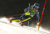 Estelle Alphand of Sweden skiing during first run of the women slalom race of the Audi FIS Alpine skiing World cup in Kranjska Gora, Slovenia. Women Golden Fox trophy slalom race of Audi FIS Alpine skiing World cup 2019-2020, was transferred from Maribor to Kranjska Gora, Slovenia, and was held on Sunday, 16th of February 2020.
