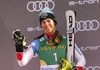 Second placed Wendy Holdener of Switzerland celebrates her medal won in the women slalom race of the Audi FIS Alpine skiing World cup in Kranjska Gora, Slovenia. Women Golden Fox trophy slalom race of Audi FIS Alpine skiing World cup 2019-2020, was transferred from Maribor to Kranjska Gora, Slovenia, and was held on Sunday, 16th of February 2020.
