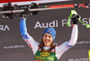 Winner Petra Vlhova of Slovakia celebrates her medal won in the women slalom race of the Audi FIS Alpine skiing World cup in Kranjska Gora, Slovenia. Women Golden Fox trophy slalom race of Audi FIS Alpine skiing World cup 2019-2020, was transferred from Maribor to Kranjska Gora, Slovenia, and was held on Sunday, 16th of February 2020.
