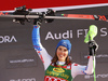 Winner Petra Vlhova of Slovakia celebrates her medal won in the women slalom race of the Audi FIS Alpine skiing World cup in Kranjska Gora, Slovenia. Women Golden Fox trophy slalom race of Audi FIS Alpine skiing World cup 2019-2020, was transferred from Maribor to Kranjska Gora, Slovenia, and was held on Sunday, 16th of February 2020.
