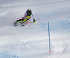 Second placed Wendy Holdener of Switzerland skiing in the second run of the women slalom race of the Audi FIS Alpine skiing World cup in Kranjska Gora, Slovenia. Women Golden Fox trophy slalom race of Audi FIS Alpine skiing World cup 2019-2020, was transferred from Maribor to Kranjska Gora, Slovenia, and was held on Sunday, 16th of February 2020.
