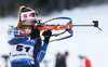 Nastassia Kinnunen of Finland during zeroing before start of the Women Sprint race of BMW IBU Biathlon World cup in Pokljuka, Slovenia. Women Sprint race of BMW IBU Biathlon World cup was held in Pokljuka, Slovenia, on Thursday 5th of January 2023.