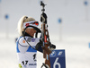 Mari Eder of Finland during zeroing before start of the Women Sprint race of BMW IBU Biathlon World cup in Pokljuka, Slovenia. Women Sprint race of BMW IBU Biathlon World cup was held in Pokljuka, Slovenia, on Thursday 5th of January 2023.