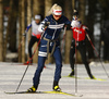 Mari Eder of Finland  before start of the Women Sprint race of BMW IBU Biathlon World cup in Pokljuka, Slovenia. Women Sprint race of BMW IBU Biathlon World cup was held in Pokljuka, Slovenia, on Thursday 5th of January 2023.