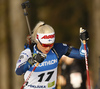 Mari Eder of Finland competing during Women Sprint race of BMW IBU Biathlon World cup in Pokljuka, Slovenia. Women Sprint race of BMW IBU Biathlon World cup was held in Pokljuka, Slovenia, on Thursday 5th of January 2023.