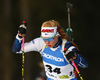 Suvi Minkkinen of Finland competing during Women Sprint race of BMW IBU Biathlon World cup in Pokljuka, Slovenia. Women Sprint race of BMW IBU Biathlon World cup was held in Pokljuka, Slovenia, on Thursday 5th of January 2023.