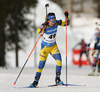 Johanna Skottheim of Sweden competing during Women Sprint race of BMW IBU Biathlon World cup in Pokljuka, Slovenia. Women Sprint race of BMW IBU Biathlon World cup was held in Pokljuka, Slovenia, on Thursday 5th of January 2023.