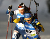 Stina Nilsson of Sweden competing during Women Sprint race of BMW IBU Biathlon World cup in Pokljuka, Slovenia. Women Sprint race of BMW IBU Biathlon World cup was held in Pokljuka, Slovenia, on Thursday 5th of January 2023.