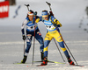 Stina Nilsson of Sweden competing during Women Sprint race of BMW IBU Biathlon World cup in Pokljuka, Slovenia. Women Sprint race of BMW IBU Biathlon World cup was held in Pokljuka, Slovenia, on Thursday 5th of January 2023.