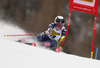 Paula Moltzan of USA skiing in the first run of the women giant slalom race of Audi FIS Alpine skiing World cup in Kranjska Gora, Slovenia. Women Golden Fox Trophy giant slalom race of Audi FIS Alpine skiing World cup, was held in Kranjska Gora, Slovenia, on Saturday, 7th of January 2023.