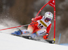 Michelle Gisin of Switzerland skiing in the first run of the women giant slalom race of Audi FIS Alpine skiing World cup in Kranjska Gora, Slovenia. Women Golden Fox Trophy giant slalom race of Audi FIS Alpine skiing World cup, was held in Kranjska Gora, Slovenia, on Saturday, 7th of January 2023.