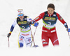 Maja Dahlqvist of Sweden (L) and Kristine Stavaas Skistad of Norway skiing in women finals of the Cross country skiing sprint race of FIS Nordic skiing World Championships 2023 in Planica, Slovenia. Cross country skiing sprint race of FIS Nordic skiing World Championships 2023 were held in Planica Nordic Center in Planica, Slovenia, on Thursday, 23rd of February 2023.