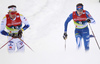 Johan Haeggstroem of Sweden, Niilo Moilanen of Finland skiing in men finals of the Cross country skiing sprint race of FIS Nordic skiing World Championships 2023 in Planica, Slovenia. Cross country skiing sprint race of FIS Nordic skiing World Championships 2023 were held in Planica Nordic Center in Planica, Slovenia, on Thursday, 23rd of February 2023.