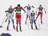 Jonna Sundling of Sweden, Kristine Stavaas Skistad of Norway, Maja Dahlqvist of Sweden (5) and  Emma Ribom of Sweden skiing in women finals of the Cross country skiing sprint race of FIS Nordic skiing World Championships 2023 in Planica, Slovenia. Cross country skiing sprint race of FIS Nordic skiing World Championships 2023 were held in Planica Nordic Center in Planica, Slovenia, on Thursday, 23rd of February 2023.