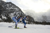 Minja Korhonen of Finland and Annika Malacinski of USA skiing in women Nordic combined race of FIS Nordic skiing World Championships 2023 in Planica, Slovenia. Nordic combined skiing race of FIS Nordic skiing World Championships 2023 were held in Planica Nordic Center in Planica, Slovenia, on Friday, 24th of February 2023.