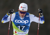 Eric Rosjoe of Sweden skiing in men cross country skiing skiathlon (15km classic and 15km free) race of FIS Nordic skiing World Championships 2023 in Planica, Slovenia. Cross country skiing skiathlon race of FIS Nordic skiing World Championships 2023 were held in Planica Nordic Center in Planica, Slovenia, on Friday, 24th of February 2023.