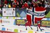 Johannes Hoesflot Klaebo of Norway and Sjur Roethe of Norway skiing in men cross country skiing skiathlon (15km classic and 15km free) race of FIS Nordic skiing World Championships 2023 in Planica, Slovenia. Cross country skiing skiathlon race of FIS Nordic skiing World Championships 2023 were held in Planica Nordic Center in Planica, Slovenia, on Friday, 24th of February 2023.