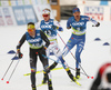 Jens Burman of Sweden and Perttu Hyvarinen of Finland skiing in men cross country skiing skiathlon (15km classic and 15km free) race of FIS Nordic skiing World Championships 2023 in Planica, Slovenia. Cross country skiing skiathlon race of FIS Nordic skiing World Championships 2023 were held in Planica Nordic Center in Planica, Slovenia, on Friday, 24th of February 2023.