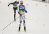 Jens Burman of Sweden skiing in men cross country skiing skiathlon (15km classic and 15km free) race of FIS Nordic skiing World Championships 2023 in Planica, Slovenia. Cross country skiing skiathlon race of FIS Nordic skiing World Championships 2023 were held in Planica Nordic Center in Planica, Slovenia, on Friday, 24th of February 2023.