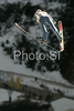 Ilja Rosliakov of Russia soars through the air during first training jump of FIS Ski jumping World Cup finals in Planica, Slovenia. Training and qualification sessions for FIS Ski jumping World cup were held in Planica, Slovenia, on K215 ski flying hill on 13th of March, 2008.  <br> FIS Ski jumping World cup finals were held in Planica, Slovenia between 13th and 16th of March 2008.
