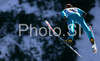 Matti Hautamaeki of Finland soars through the air during first training jump of FIS Ski jumping World Cup finals in Planica, Slovenia. Training and qualification sessions for FIS Ski jumping World cup were held in Planica, Slovenia, on K215 ski flying hill on 13th of March, 2008.  <br> FIS Ski jumping World cup finals were held in Planica, Slovenia between 13th and 16th of March 2008.
