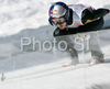 Adam Malysz of Poland on inrun during first training jump of FIS Ski jumping World Cup finals in Planica, Slovenia. Training and qualification sessions for FIS Ski jumping World cup were held in Planica, Slovenia, on K215 ski flying hill on 13th of March, 2008.  <br> FIS Ski jumping World cup finals were held in Planica, Slovenia between 13th and 16th of March 2008.
