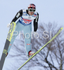 Bjoern Einar Romoeren of Norway soars through the air during training jump of FIS Ski jumping World Cup finals in Planica, Slovenia. Training session for FIS Ski jumping World cup was held in Planica, Slovenia, on K215 ski flying hill on 14th of March, 2008.  <br> FIS Ski jumping World cup finals were held in Planica, Slovenia between 13th and 16th of March 2008.
