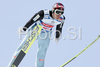 Bjoern Einar Romoeren of Norway soars through the air during training jump of FIS Ski jumping World Cup finals in Planica, Slovenia. Training session for FIS Ski jumping World cup was held in Planica, Slovenia, on K215 ski flying hill on 14th of March, 2008.  <br> FIS Ski jumping World cup finals were held in Planica, Slovenia between 13th and 16th of March 2008.
