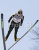 Janne Happonen of Finland soars through the air during training jump of FIS Ski jumping World Cup finals in Planica, Slovenia. Training session for FIS Ski jumping World cup was held in Planica, Slovenia, on K215 ski flying hill on 14th of March, 2008.  <br> FIS Ski jumping World cup finals were held in Planica, Slovenia between 13th and 16th of March 2008.
