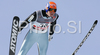 Anders Bardal of Norway soars through the air during training jump of FIS Ski jumping World Cup finals in Planica, Slovenia. Training session for FIS Ski jumping World cup was held in Planica, Slovenia, on K215 ski flying hill on 14th of March, 2008.  <br> FIS Ski jumping World cup finals were held in Planica, Slovenia between 13th and 16th of March 2008.
