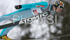 Matti Hautamaeki of Finland soars through the air during first series of day 1 of FIS Ski jumping World Cup finals in Planica, Slovenia. Day 1 of FIS Ski jumping World cup finals was held in Planica, Slovenia, on K215 ski flying hill on 14th of March, 2008.  <br> FIS Ski jumping World cup finals were held in Planica, Slovenia between 13th and 16th of March 2008.
