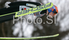 Anders Jacobsen of Norway soars through the air during first series of day 1 of FIS Ski jumping World Cup finals in Planica, Slovenia. Day 1 of FIS Ski jumping World cup finals was held in Planica, Slovenia, on K215 ski flying hill on 14th of March, 2008.  <br> FIS Ski jumping World cup finals were held in Planica, Slovenia between 13th and 16th of March 2008.
