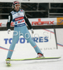 Bjoern Einar Romoeren of Norway reacts after second jump on day 1 of FIS Ski jumping World Cup finals in Planica, Slovenia. Day 1 of FIS Ski jumping World cup was held in Planica, Slovenia, on K215 ski flying hill on 14th of March, 2008.  <br> FIS Ski jumping World cup finals were held in Planica, Slovenia between 13th and 16th of March 2008.
