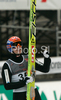 Anders Jacobsen of Norway reacts after second jump on day 1 of FIS Ski jumping World Cup finals in Planica, Slovenia. Day 1 of FIS Ski jumping World cup was held in Planica, Slovenia, on K215 ski flying hill on 14th of March, 2008.  <br> FIS Ski jumping World cup finals were held in Planica, Slovenia between 13th and 16th of March 2008.
