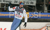 Second placed Janne Ahonen of Finland reacts after second jump on day 1 of FIS Ski jumping World Cup finals in Planica, Slovenia. Day 1 of FIS Ski jumping World cup was held in Planica, Slovenia, on K215 ski flying hill on 14th of March, 2008.  <br> FIS Ski jumping World cup finals were held in Planica, Slovenia between 13th and 16th of March 2008.
