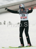 Winner Gregor Schlierenzauer of Austria reacts after second jump on day 1 of FIS Ski jumping World Cup finals in Planica, Slovenia. Day 1 of FIS Ski jumping World cup was held in Planica, Slovenia, on K215 ski flying hill on 14th of March, 2008.  <br> FIS Ski jumping World cup finals were held in Planica, Slovenia between 13th and 16th of March 2008.
