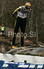 Janne Happonen of Finland takes off during training jump of FIS Ski jumping World Cup finals in Planica, Slovenia. Training session for FIS Ski jumping World cup was held in Planica, Slovenia, on K215 ski flying hill on 14th of March, 2008.  <br> FIS Ski jumping World cup finals were held in Planica, Slovenia between 13th and 16th of March 2008.
